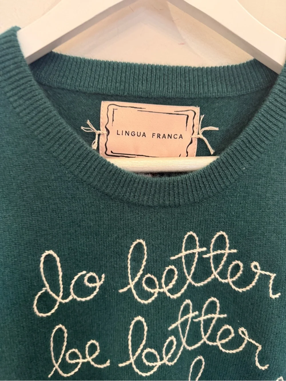 BRAND NEW Women’s Lingua Franca Crewneck Sweater, Size M - Picture 5 of 10